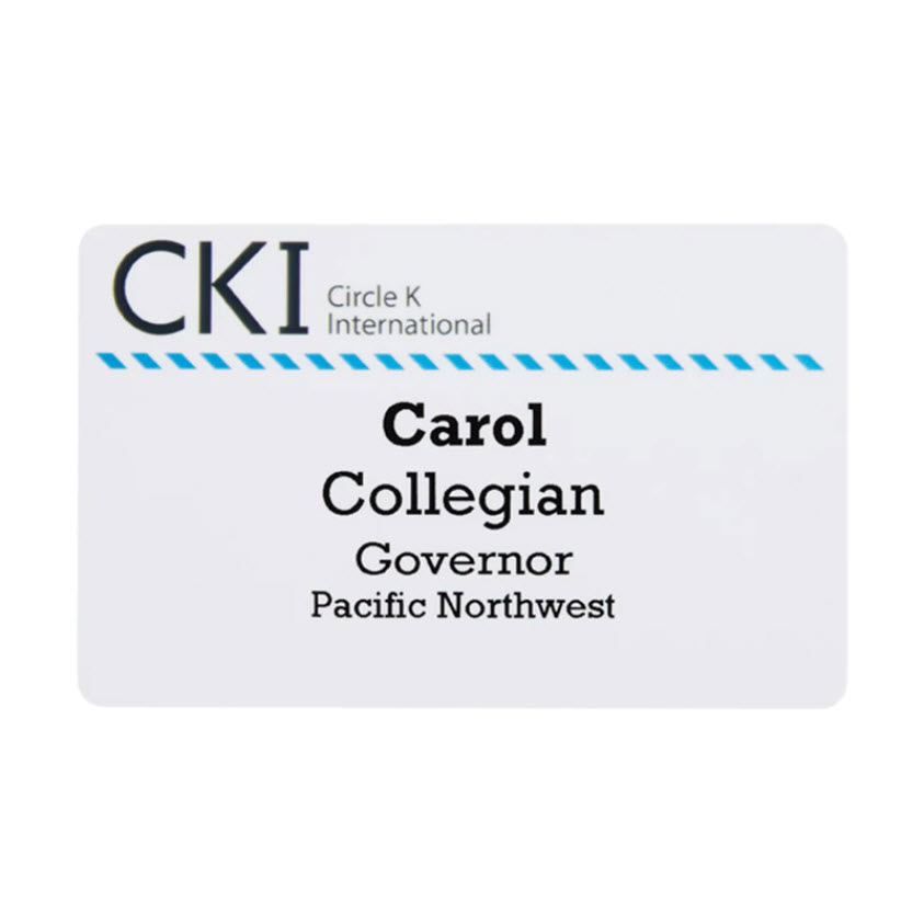 CKI Member Name Badge, Bulldog Clip Kiwanis Family Products
